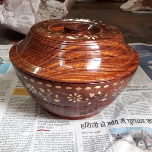 Wooden Bowl With Cap Wooden Bowl With Cap