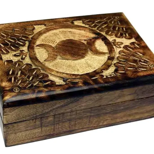 Wooden Box Moon 7 x 5 x 2.5 Wooden Box Moon 7 x 5 x 2.5
