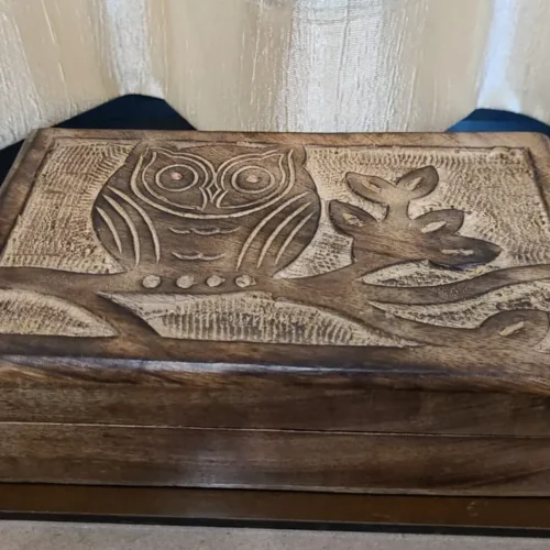 Wooden Box Owl Design 7 x 5 x 2.5 Wooden Box Owl Design 7 x 5 x 2.5