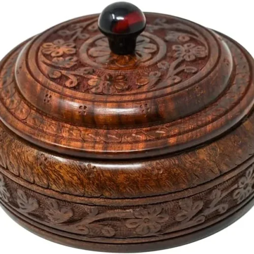 Wooden Box Round with Cap