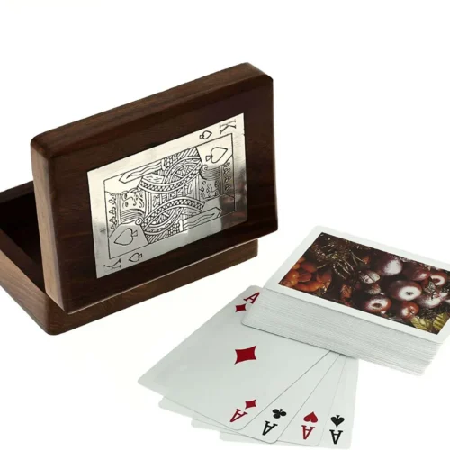 Wooden Card Holder Box