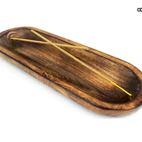 Wooden Incense Holder 12 x 4 Oval Shape