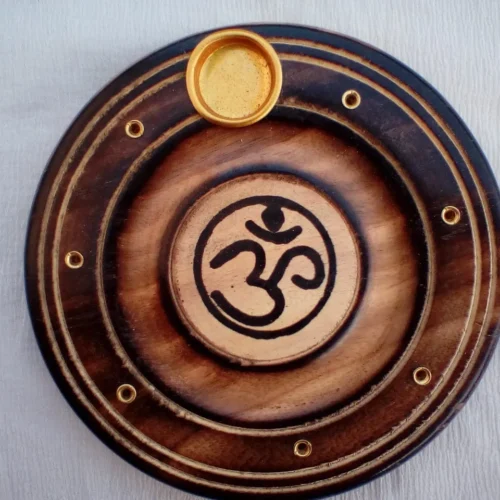 Wooden Incense Holder OM Design Wooden Incense Holder OM Design
