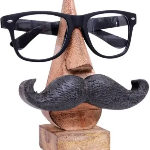 Wooden Spectacle Holder Mustache 6 x 5