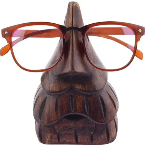 Wooden Spectacle Holder Mustache Shape 6 X 3.75